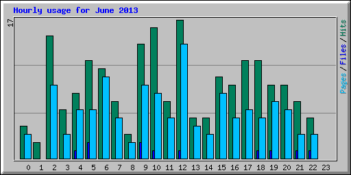 Hourly usage for June 2013